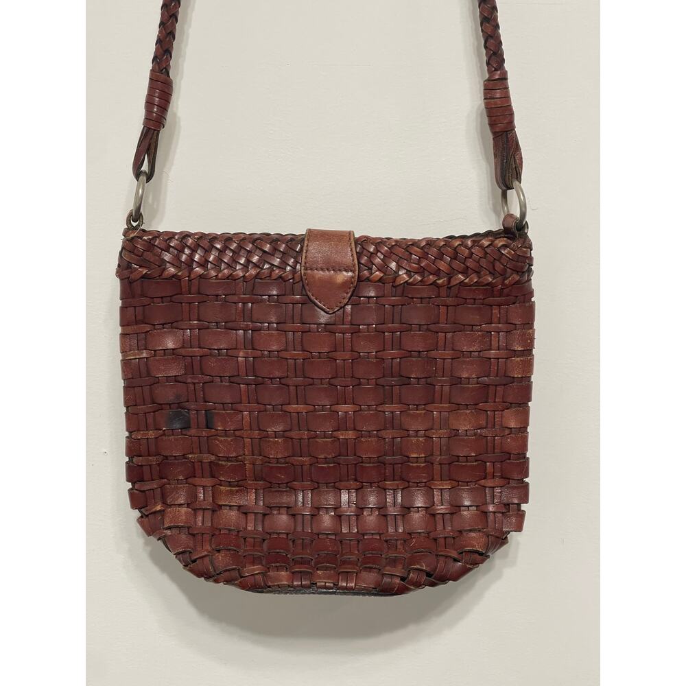Bechamel woven leather crossbody bag western boho cowgirl chic resort wear - Picture 3 of 7